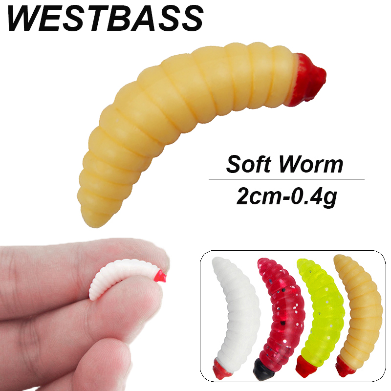 WESTBASS 20/50PCS Soft Larva S - Fishing Lure Soft Plastic review and price