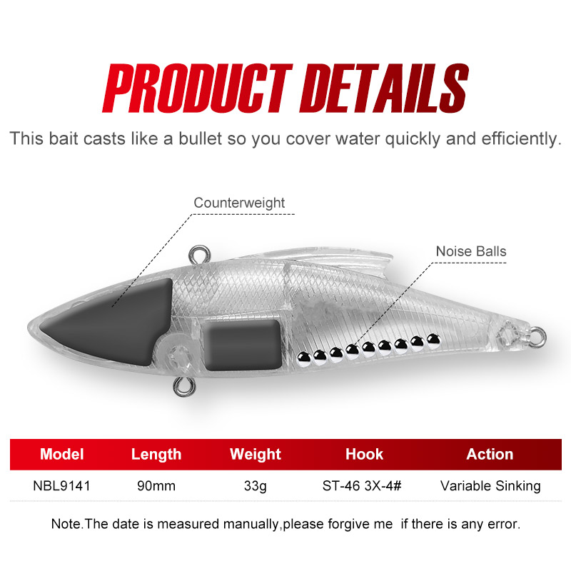 Noeby 3 Pieces 90mm 33g Sinkin - Fishing Lure Crankbait review and price