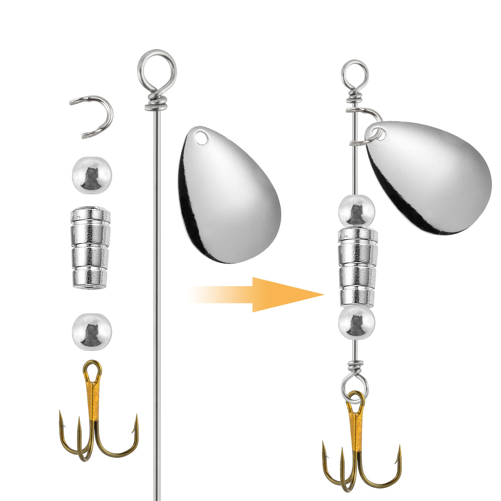 90Pcs Spinnerbait Shaft Wire D - Fishing Lure Spinnerbait review and price